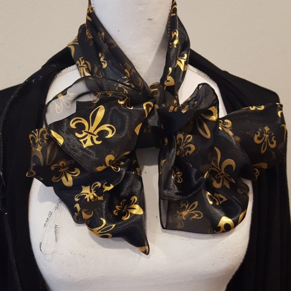 New Orleans  black & gold scarf
